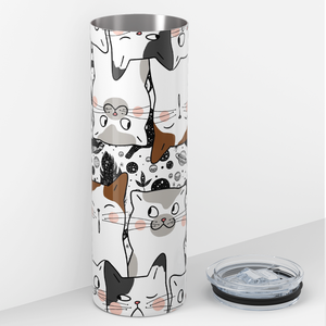 Cute Cats 20oz Skinny Tumbler