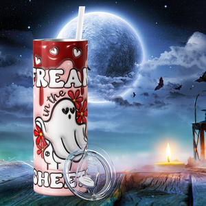 Freak in the Sheets Ghost Inflated Balloon 20oz Skinny Tumbler