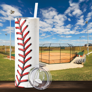 Baseball Stitches 20oz Skinny Tumbler