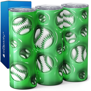 Baseballs Inflated Balloon 20oz Skinny Tumbler