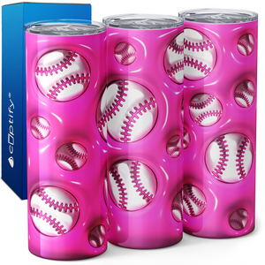 Baseballs Inflated Balloon 20oz Skinny Tumbler