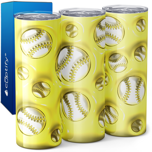 Baseballs Inflated Balloon 20oz Skinny Tumbler