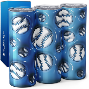 Baseballs Inflated Balloon 20oz Skinny Tumbler