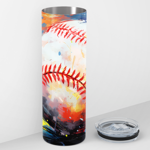 Baseball Colorful Painting 20oz Skinny Tumbler