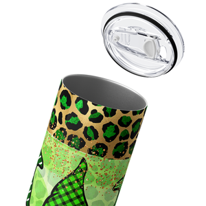 St. Patrick's Gnomes with Leopard 20oz Skinny Tumbler