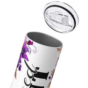 Blessed Aunt on Lavender Flowers 20oz Skinny Tumbler