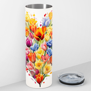 Flower Heart 20oz Skinny Tumbler