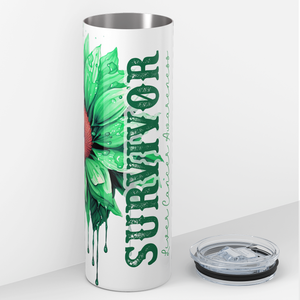 Liver Cancer Awarness Survivor 20oz Skinny Tumbler