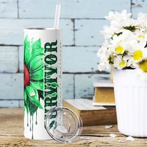 Liver Cancer Awarness Survivor 20oz Skinny Tumbler