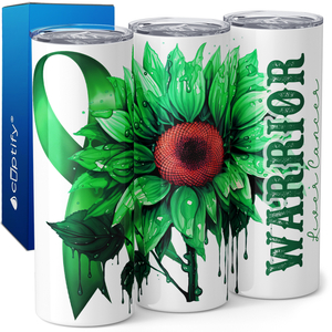 Liver Cancer Awarness Warrior 20oz Skinny Tumbler