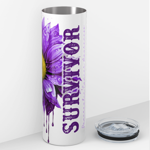 Pancreatic Cancer Awarness Survivor 20oz Skinny Tumbler