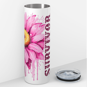 Breast Cancer Awareness Survivor 20oz Skinny Tumbler