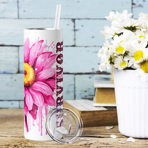 Breast Cancer Awareness Survivor 20oz Skinny Tumbler