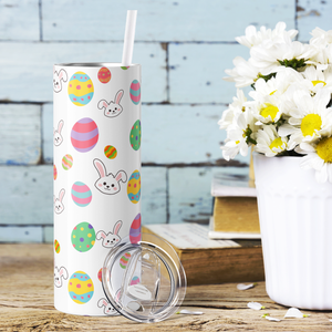 Easter Eggs and Bunnies 20oz Skinny Tumbler