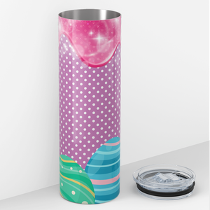 Easter Eggs Polka Dots and Drip 20oz Skinny Tumbler