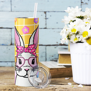 Bunny Heart Glasse 20oz Skinny Tumbler