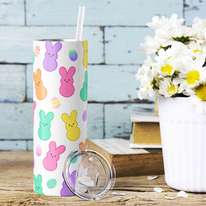 Marshmallow Bunnies and Easter Eggs 20oz Skinny Tumbler