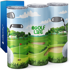 Hashtag Golf Life 20oz Skinny Tumbler