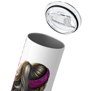 Personalized Just a Girl Who Loves Soccer Pink 20oz Skinny Tumbler