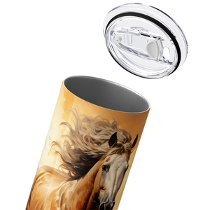 Desert Dynamo in Mid Gallop Across a Desert 20oz Skinny Tumbler