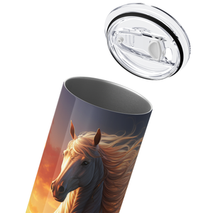 Mystic Gallop Horse in the Beach 20oz Skinny Tumbler