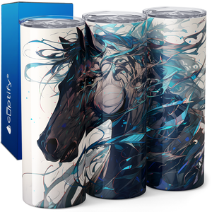 Horse Abstract Painting 20oz Skinny Tumbler