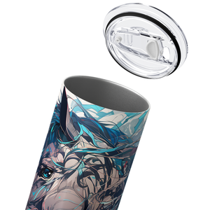 Horse Abstract Painting 20oz Skinny Tumbler