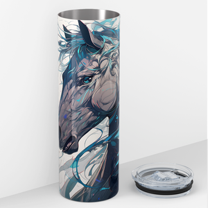 Horse Abstract Painting 20oz Skinny Tumbler