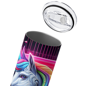 Neon Unicorn 20oz Skinny Tumbler