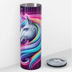 Neon Unicorn 20oz Skinny Tumbler