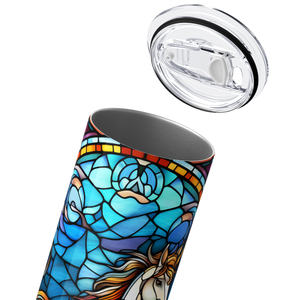 Unicorn Stained Glass 20oz Skinny Tumbler