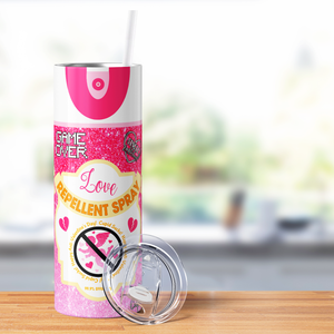 Love Repellent Spray Pink 20oz Skinny Tumbler