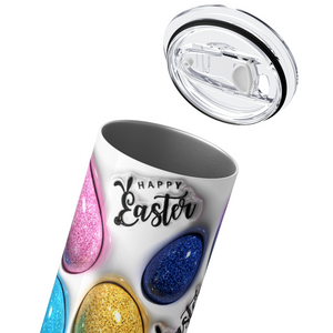 Happy Easter and Easter Eggs 20oz Skinny Tumbler