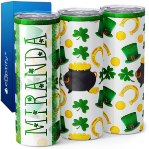 Personalized St. Patrick's Pot of Gold 20oz Skinny Tumbler