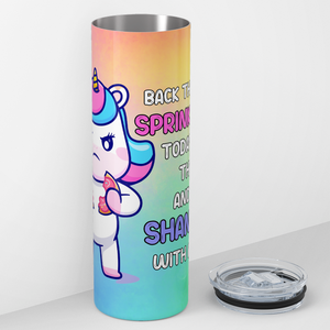 Back the Fuck Up Sprinkle Tits 20oz Skinny Tumbler