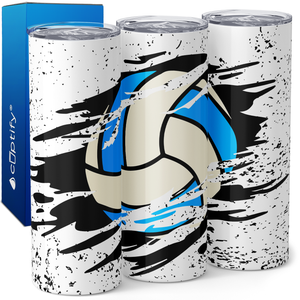 Distressed Volleyball Breakthrough 20oz Skinny Tumbler