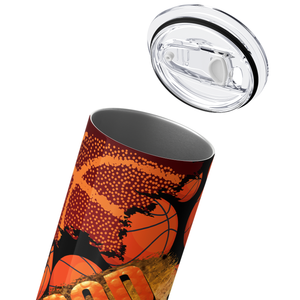 Dad a Real Basketball Hero 20oz Skinny Tumbler