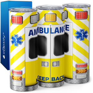 Paramedic Ambulance Yellow 20oz Skinny Tumbler