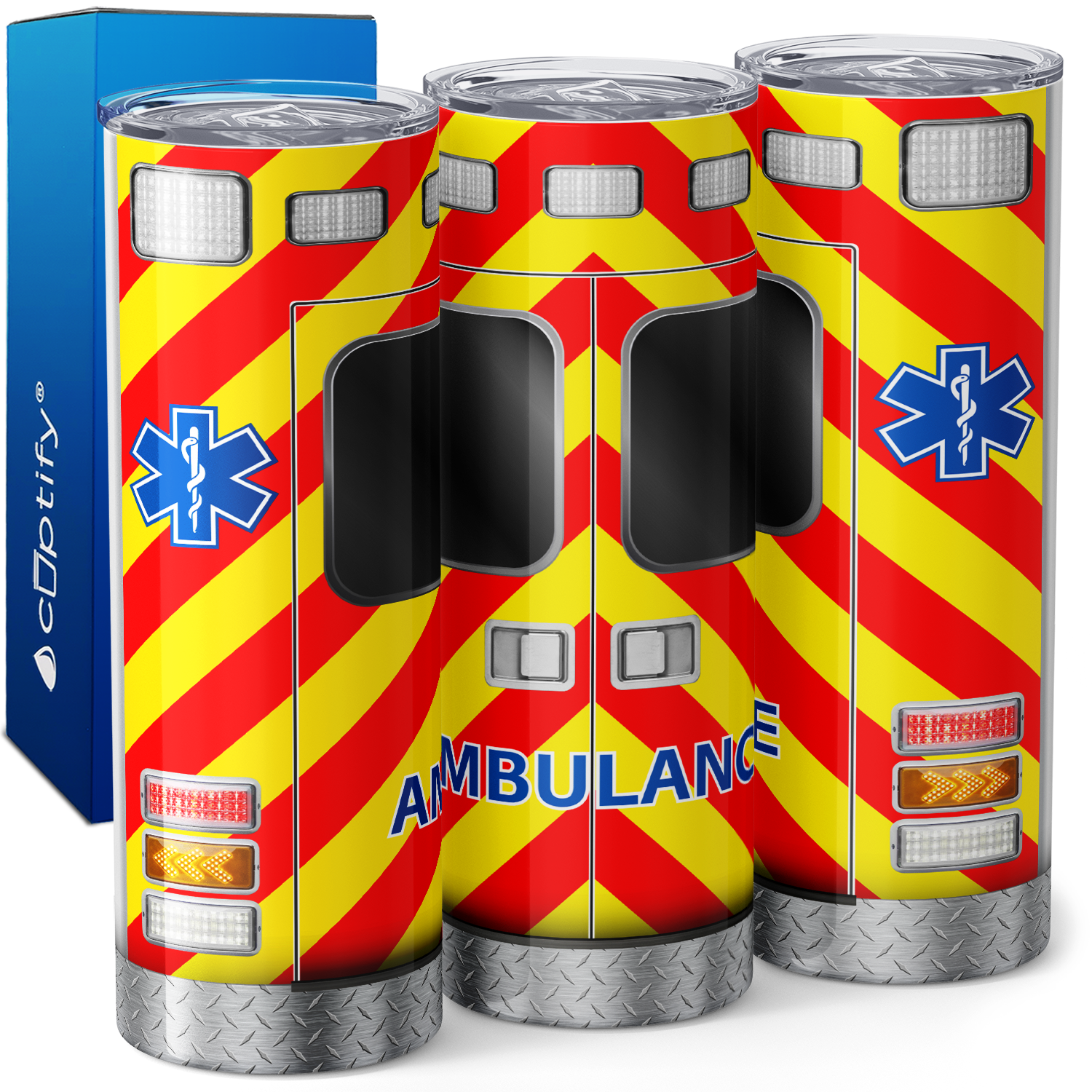 Paramedic Ambulance Red 20oz Skinny Tumbler