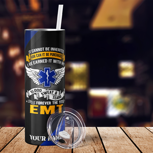 Personalized EMT Title 20oz Skinny Tumbler