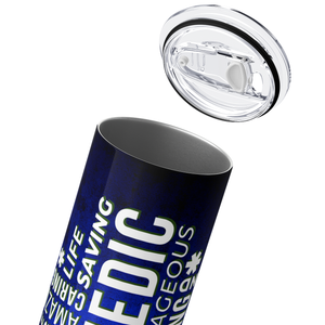 Paramedic Blue Words 20oz Skinny Tumbler