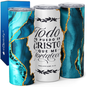 Todo Lo Puedo En Cristo Philippians 4:13 20oz Skinny Tumbler