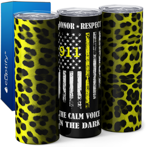 Dispatcher Leopard 20oz Skinny Tumbler