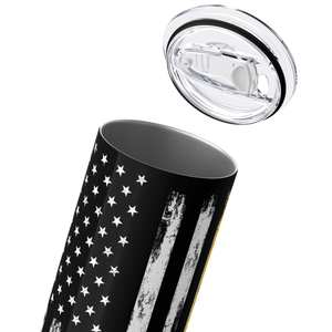 Personalized Thin Gold Line Dispatcher 20oz Skinny Tumbler