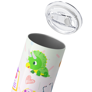 Pediatric Nurse Dinosaurs 20oz Skinny Tumbler