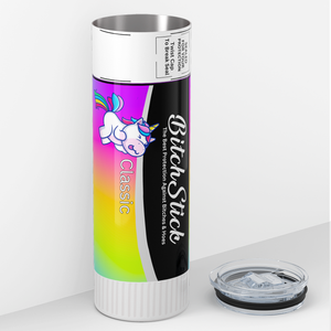 Bitch Stick Rainbow Unicorn 20oz Skinny Funny Tumbler