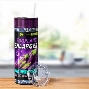 Eggplant Enlarger 20oz Skinny Funny Tumbler