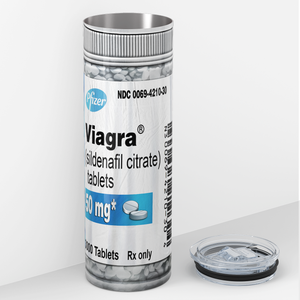 Viagra Pill Bottle 20oz Skinny Funny Tumbler