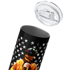 Personalized Bravery Courage Firefighter 20oz Skinny Tumbler