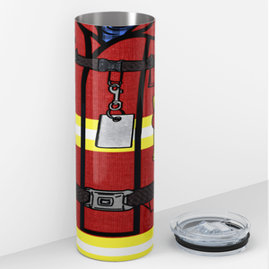 Firefighter Red Turnout Gear 20oz Skinny Tumbler